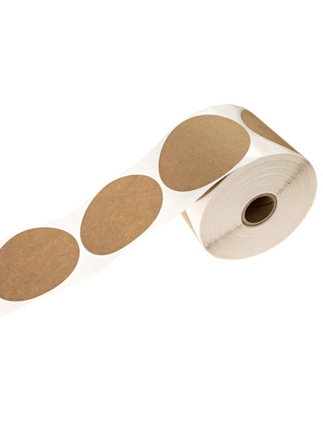 SBlabels 500-Piece Natural Brown Kraft Sticker Brown/White - Image 2