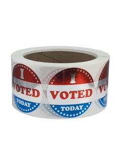 InStockLabels.com 500-Piece I Voted Today Circle Sticker Metallic Silver  - Image 1