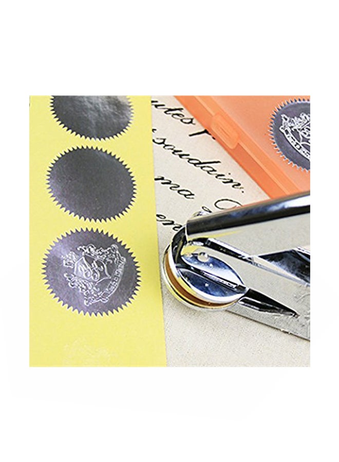 MDLG Pack Of 100 Vintage Embosser Stamp Sticker Silver - Image 2