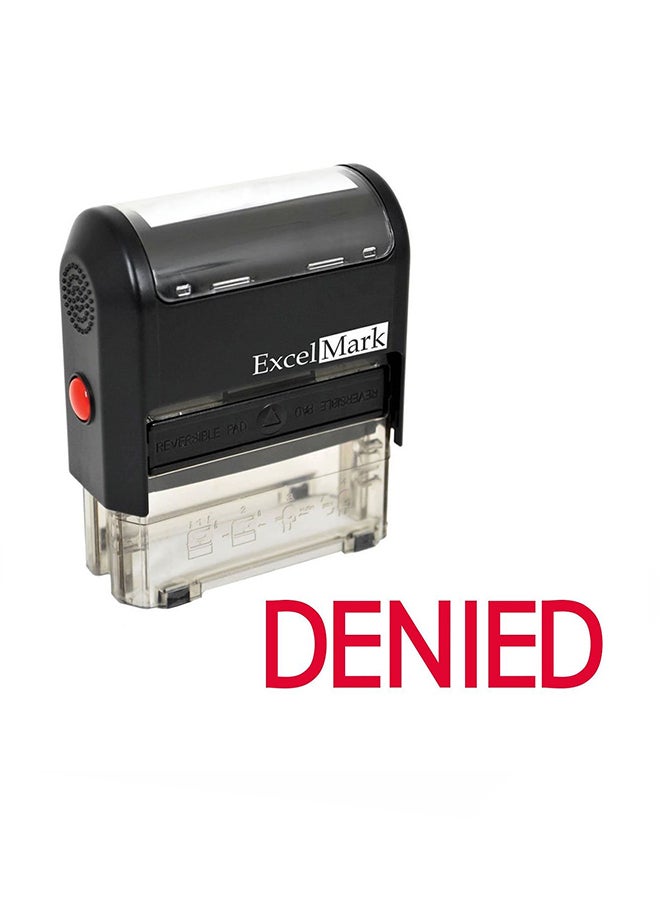 ExcelMark Self Inking Rubber Date Stamp Black/Clear - Image 1