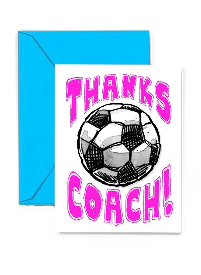 حزمة بطاقات تهنئة بتصميم كرة قدم رائعة وعبارة "THANKS COACH" مكونة من 3 قطع - v1552934647/N21898706A_1