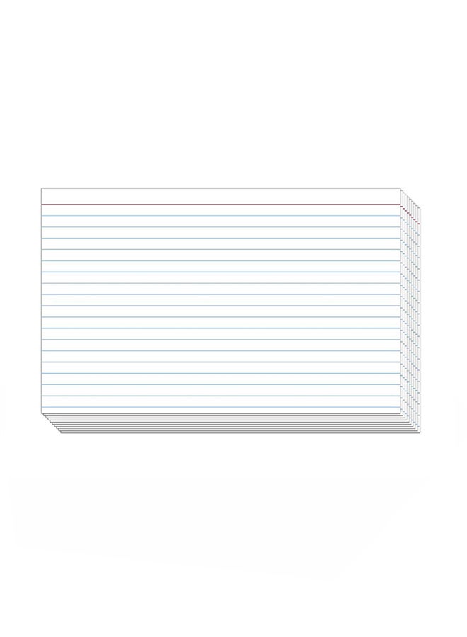 S Superfine Printing Pack Of 100 Ruled Index Cards White  - Image 1