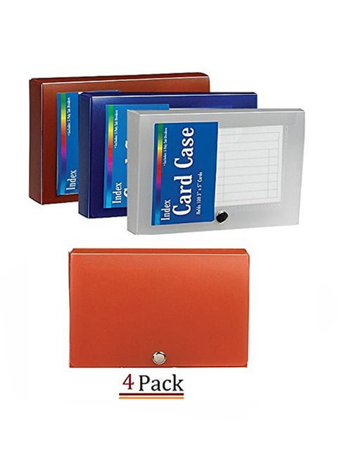 Pack Of 4 Index Card Case Red