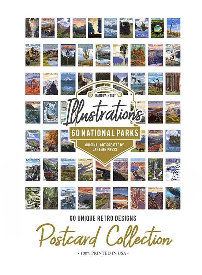 Lantern Press Pack Of 60 National Parks Postcard - Image 1