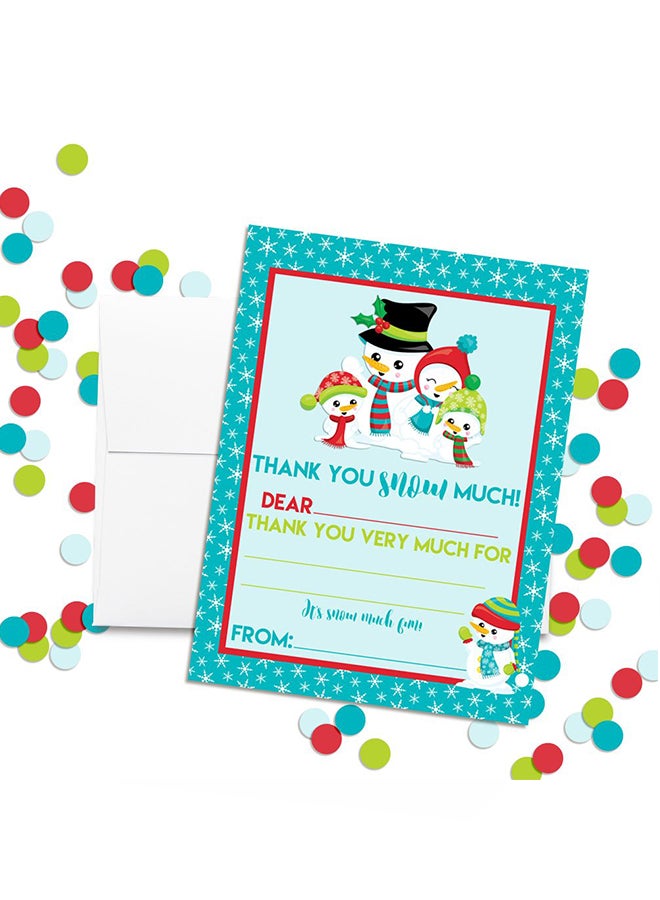 Amanda Creation Pack Of 10 Snowman Thank You Note - Image 2