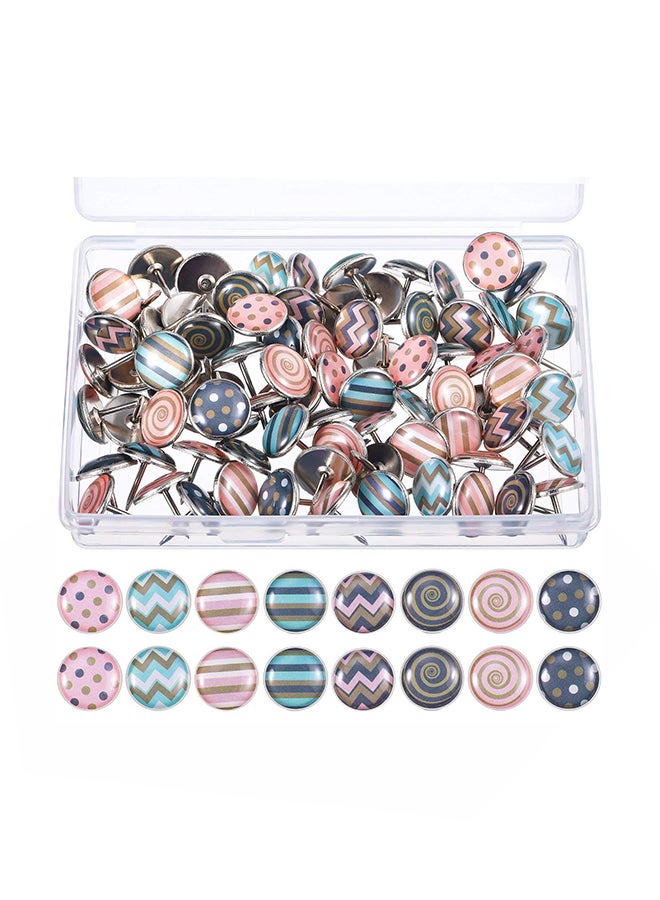 80-Piece Decorative Push Pins Multicolour - v1552934771/N21898927A_1