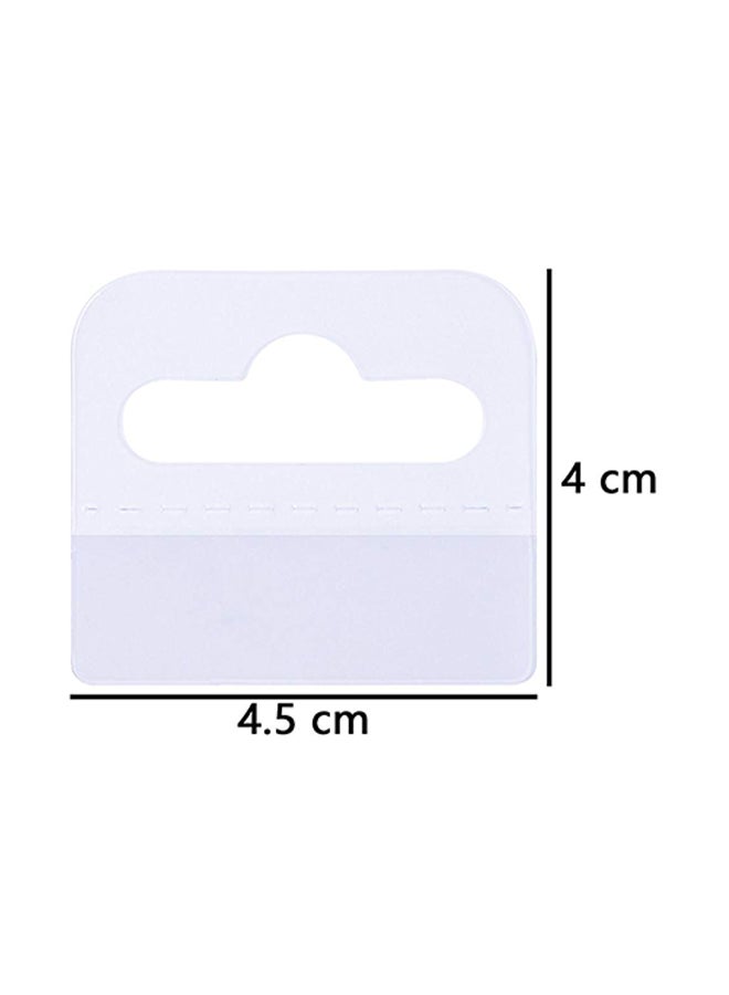 بي سي بي بطاقة تعليق لاصقة شفافة بفتحة من 200 قطعة أبيض - Image 2
