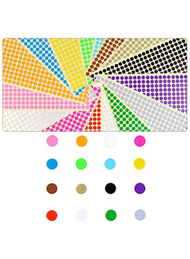 BronaGrand - 16-Piece Dot Stickers Coding Label Multicolour - Image 1