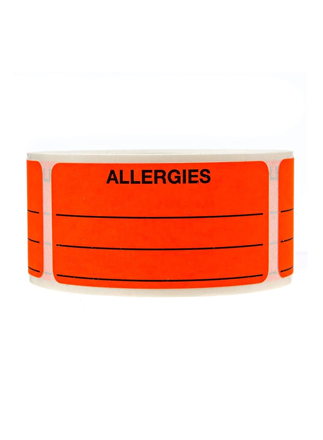 إس بي ليبلز مجموعة بطاقات لاصقة للحساسية مكونة من 250 قطعة أحمر مشع/أسود - Image 1