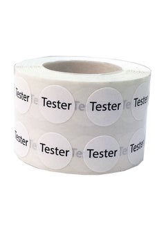 InStockLabels.com 1000-Piece Round Tester Dot Adhesive Sticker White  - Image 1