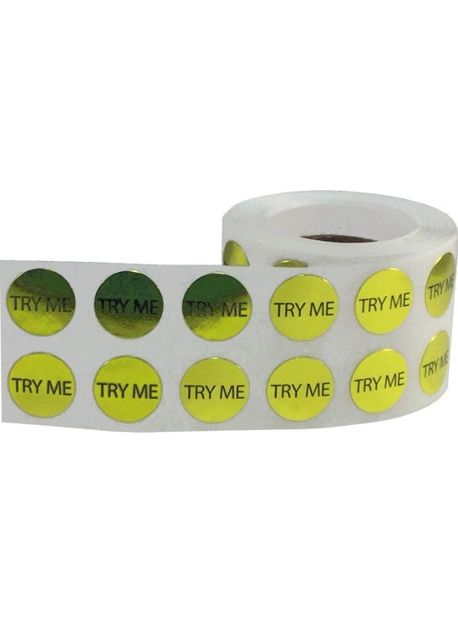إن ستوك ليبلز.كوم ملصقات مستديرة تحمل عبارة "Try Me" من 1000 قطعة ذهبي - Image 2