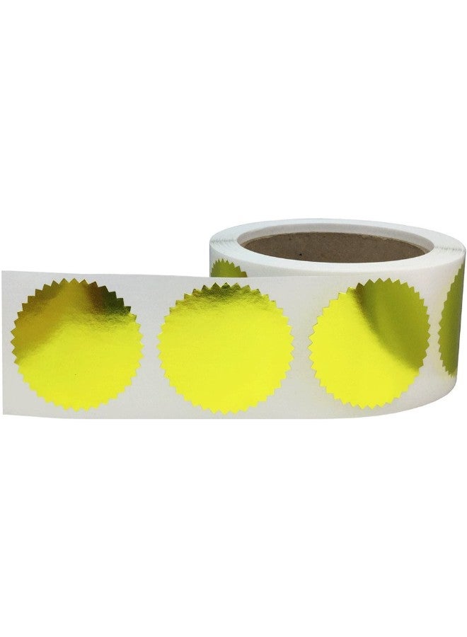 إن ستوك ليبلز.كوم مجموعة ملصقات مسننة لإغلاق الأظرف مكونة من 500 قطعة نمط معدني ذهب - Image 2