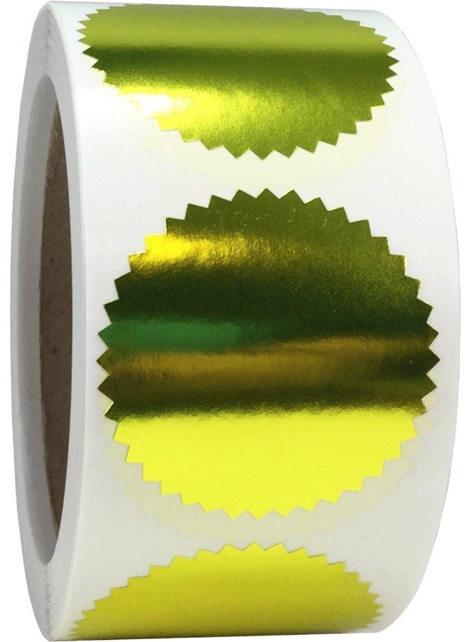 إن ستوك ليبلز.كوم مجموعة ملصقات مسننة لإغلاق الأظرف مكونة من 500 قطعة نمط معدني ذهب - Image 3