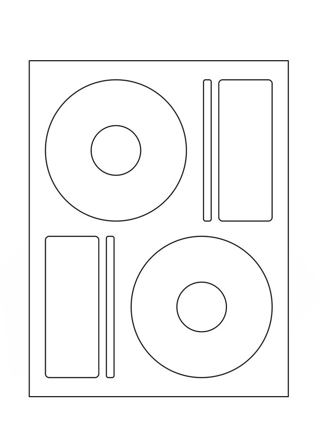 ملصقات تسمية للأقراص المضغوطة CD أو DVD للطابعة الليزرية أبيض - v1552934851/N21899089A_1