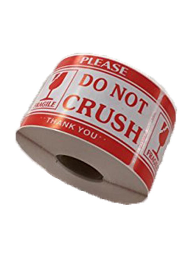 بيس تك ملصق بعبارة "Do Not Crush" للتعامل بعناية أحمر  - Image 1