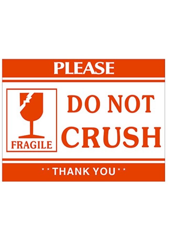 بيس تك ملصق بعبارة "Do Not Crush" للتعامل بعناية أحمر  - Image 2