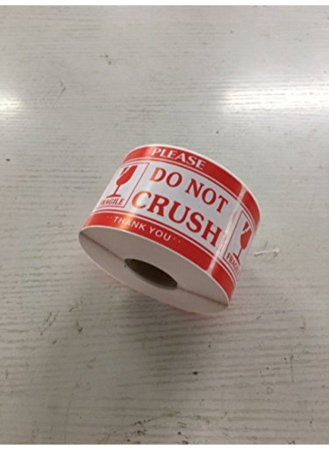 بيس تك ملصق بعبارة "Do Not Crush" للتعامل بعناية أحمر  - Image 3