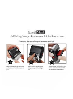 ExcelMark Self Inking Rubber Stamp Black  - Image 2