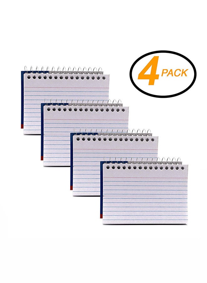 Emraw 4-Piece Spiral Index Card White  - Image 1