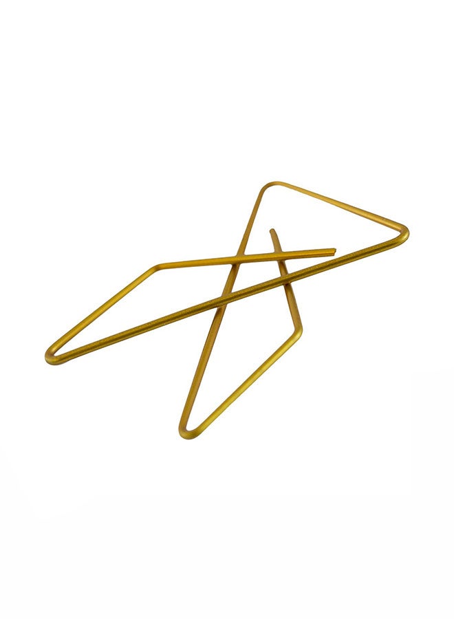 جام بايبر مشبك ورق على شكل فراشة ذهبي - Image 2