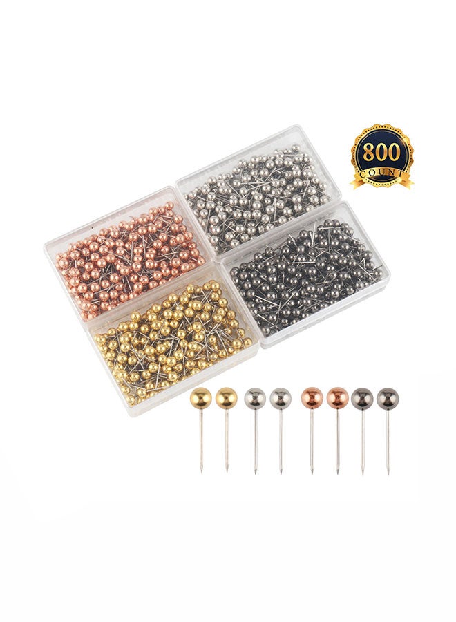 SUBANG 800-Piece Bead Head Push Pins Multicolour - Image 1