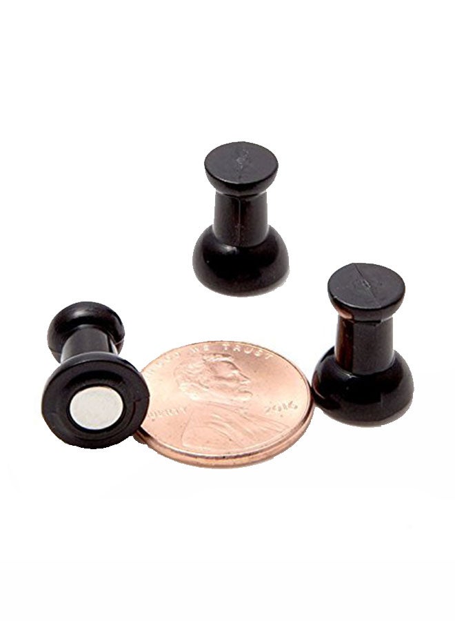 MapMagnets 24-Piece Classic Magnetic Push Pins Black - Image 1