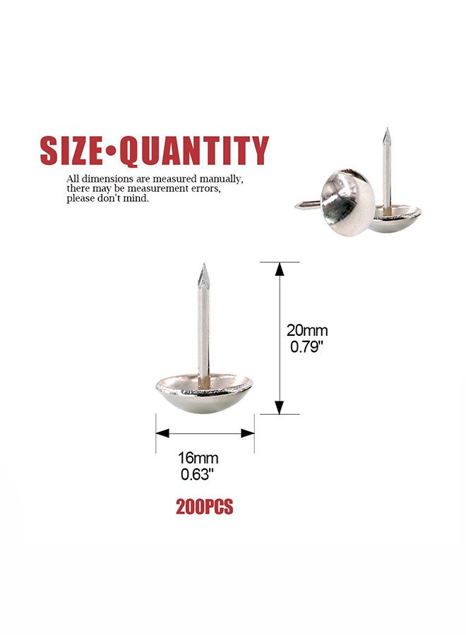 Hilitchi 200-Piece Push Pins Silver - Image 2
