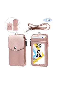 Leather Badge Holder with Lanyard Pink - v1552935009/N21899517A_1