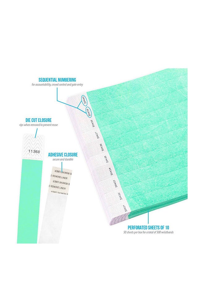 Wristco 1000-Piece Tyvek Wristband Multicolour  - Image 2
