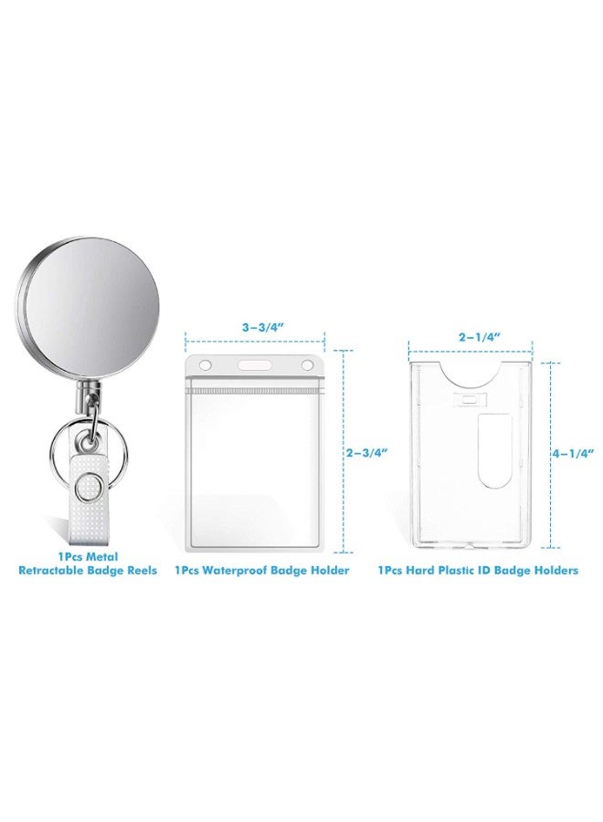 selizo Badge Holder With Keychain Silver - Image 2