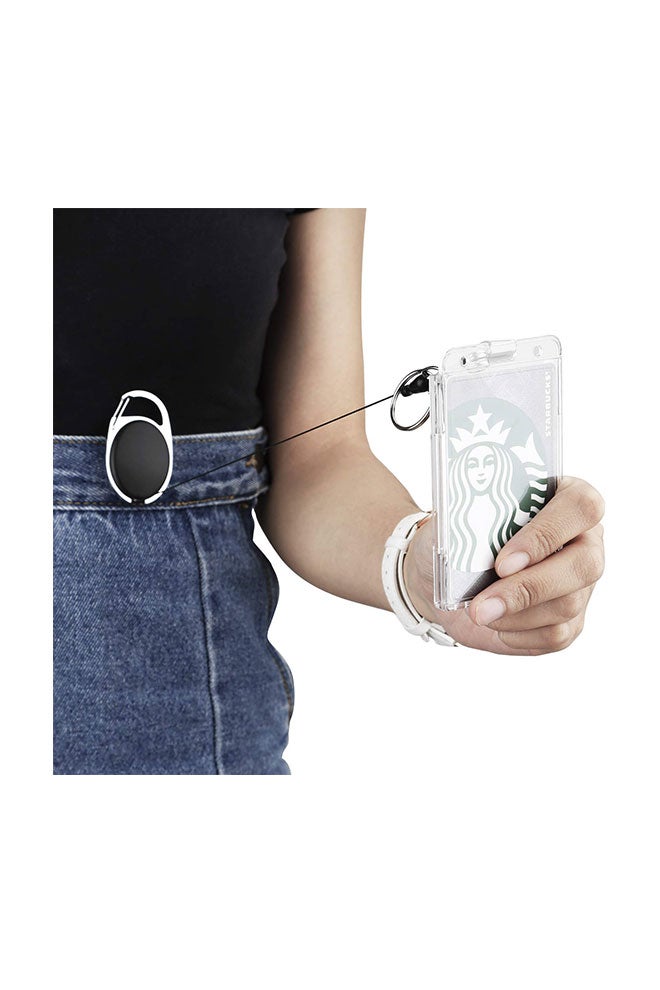 باوفلي قطعتان من حامل شارة مزدوج مع مشبك شفاف - Image 2