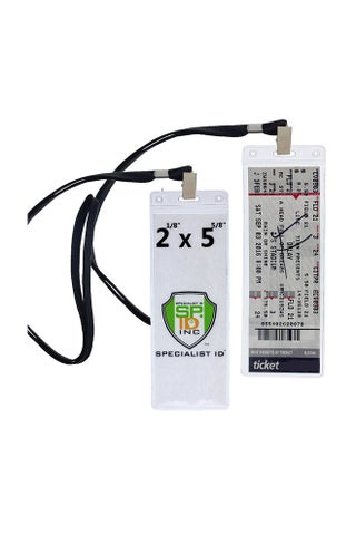 5-Piece Ticket Stub Holder Display Sleeves With Lanyard Clear - v1552935014/N21899528A_1