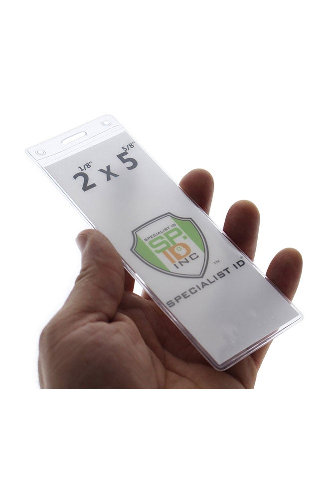 Specialist ID 5-Piece Ticket Stub Holder Display Sleeves With Lanyard Clear  - Image 2