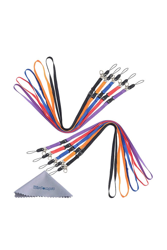 Wisdompro 10-Piece Neck Badge Lanyard With J-Hook And Detachable Buckle Multicolour - Image 1