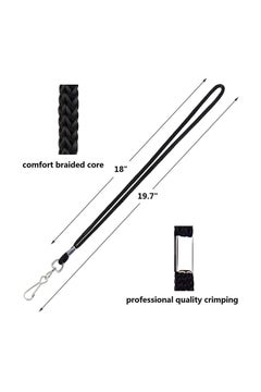 COTODO 100-Piece Badge Lanyard With Swivel Hook Black  - Image 2