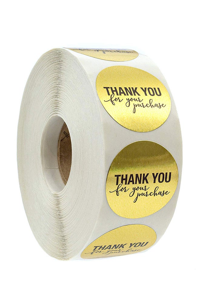 SBlabels 1000-Piece Round Thank You For Your Purchase Message Label White - Image 1
