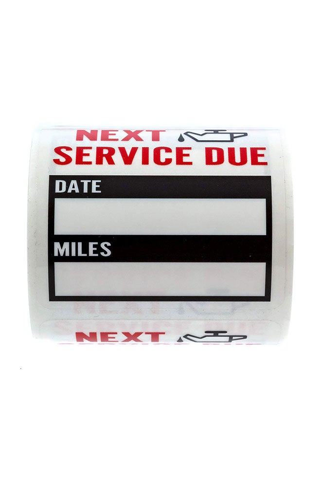 SBlabels 100-Piece Oil Change Or Service Reminder Message Label White - Image 2