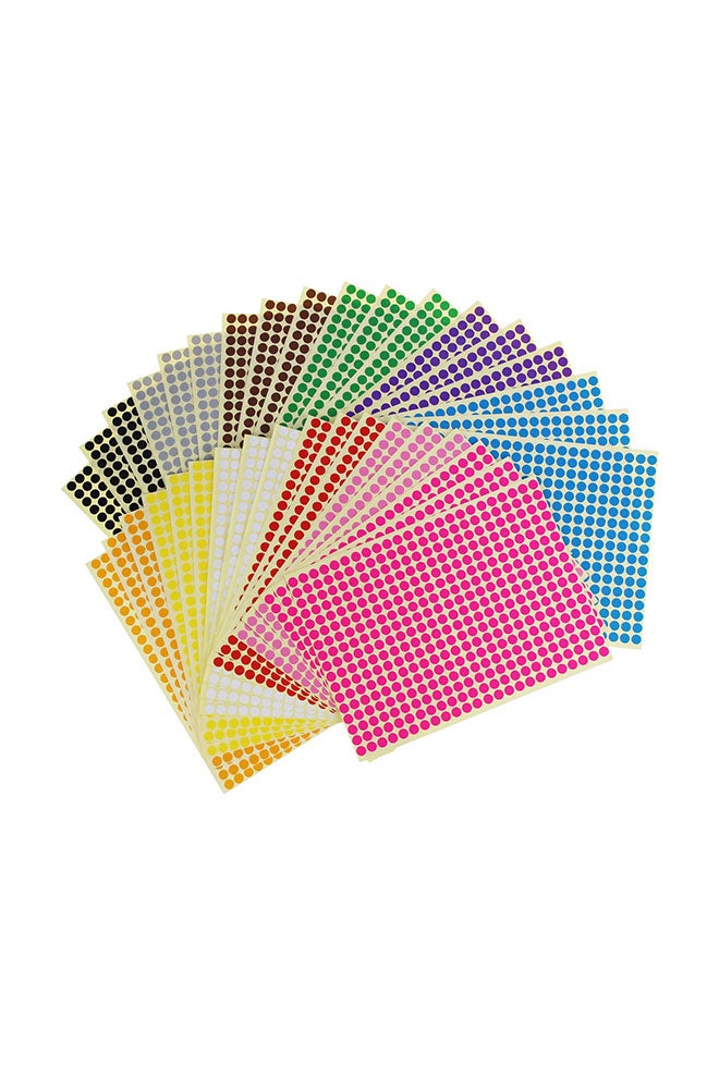 Goodma 14688-Piece Circle Color-Coding Label Multicolour - Image 1