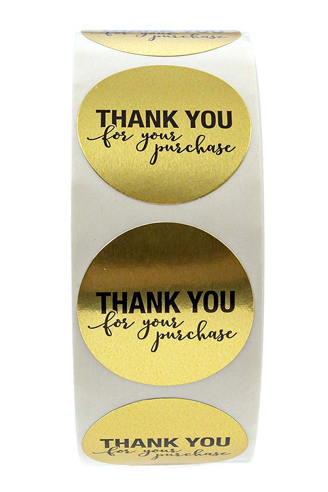 SBlabels 1000-Piece Round Thank You For Your Purchase Message Label White - Image 2