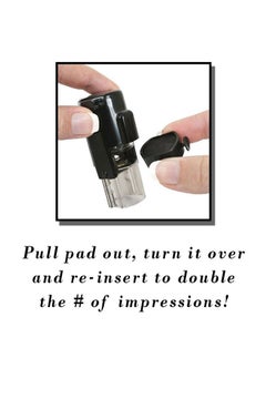 ExcelMark Round THUMBS UP Stamp with Ink Black/Clear  - Image 2