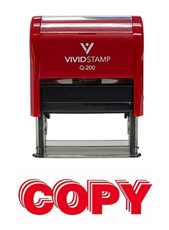 Pacific Stamp and Sign Copy Self-inking Office Rubber Stamp Red