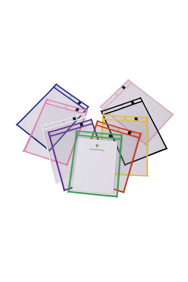 KAKAPOffice 10-Piece Dry Erase Pocket With Protector Sleeve  - Image 1