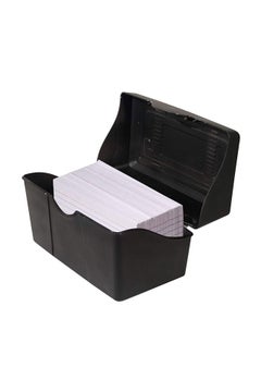 1InTheOffice 2-Piece Index Card Box Black  - Image 2