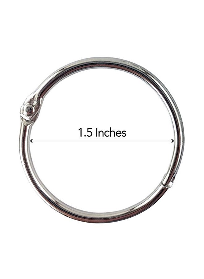 Clipco Pack Of 100 Book Ring Silver  - Image 2