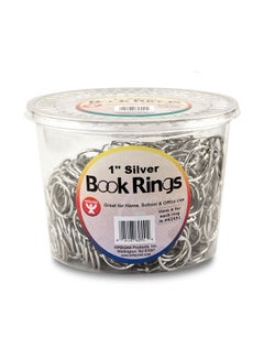 Hygloss Pack Of 500 Book Ring Silver  - Image 2