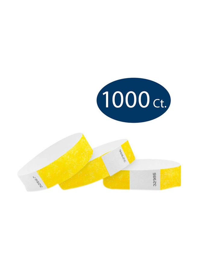 Wristco 1000-Piece Tyvek Wristband Yellow  - Image 1