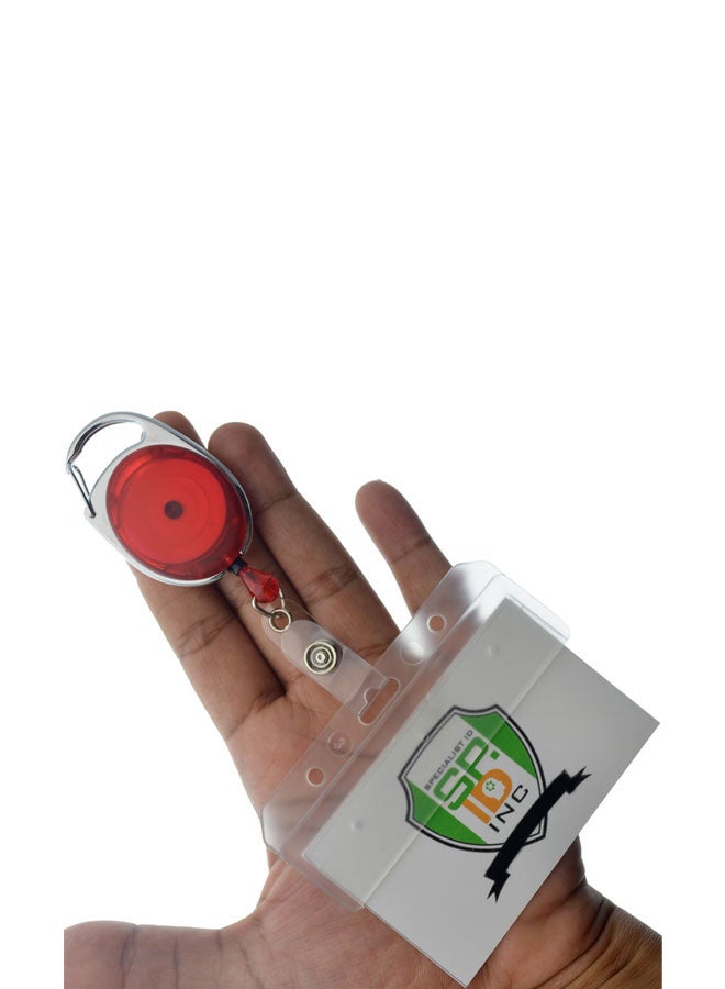 Specialist ID 5-Piece Carabiner Badge Reel With Half Card Holder Multicolour  - Image 2