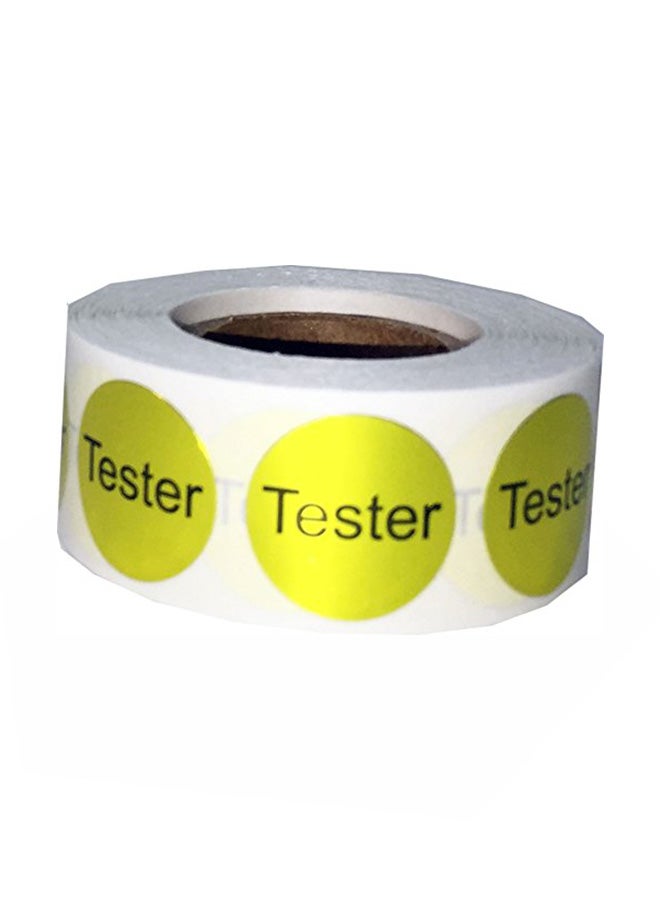 ملصقات على شكل نقط دائرية بكلمة TESTER مكونة من 500 قطعة ذهبي