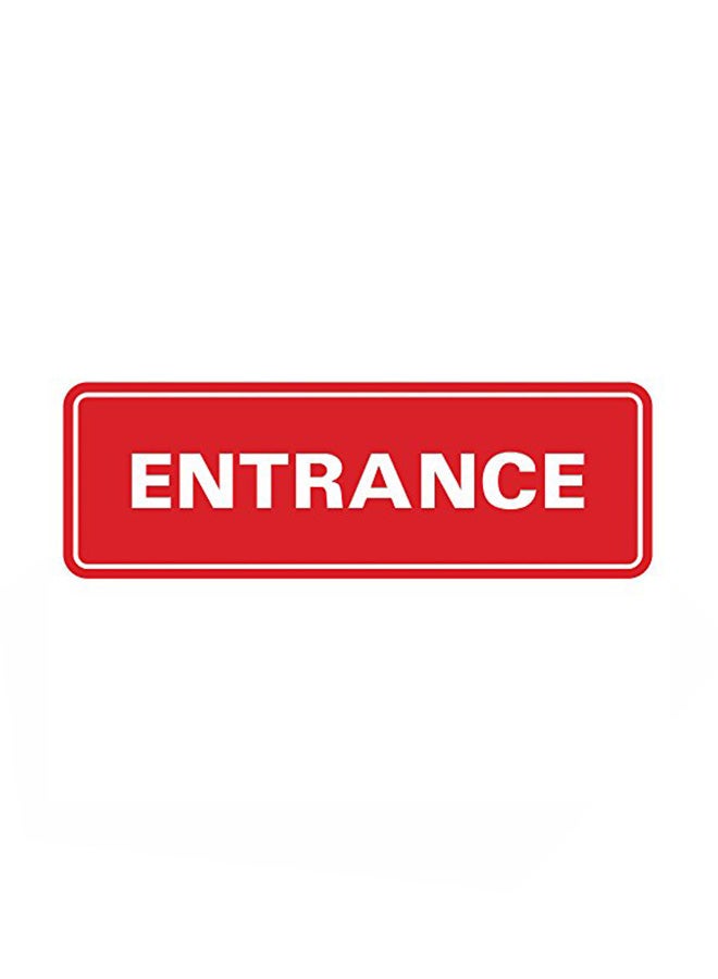 لافتة للباب أو الجدار تحمل كلمة "ENTRANCE" أحمر