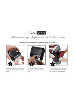 ExcelMark Self Inking Rubber Stamp Black  - Image 2
